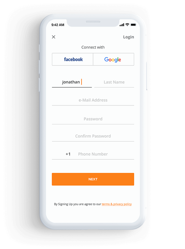 Custom & Social Login/Signup