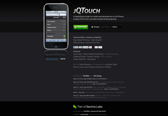 jQTouch jQTouch