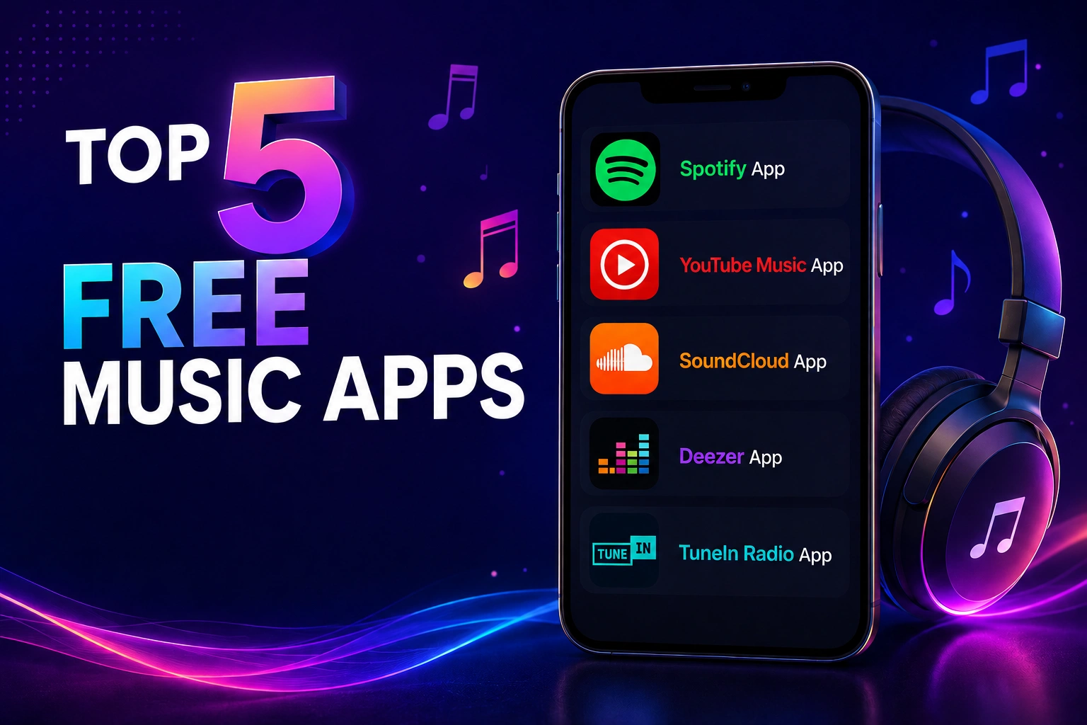 Top 5 free music apps