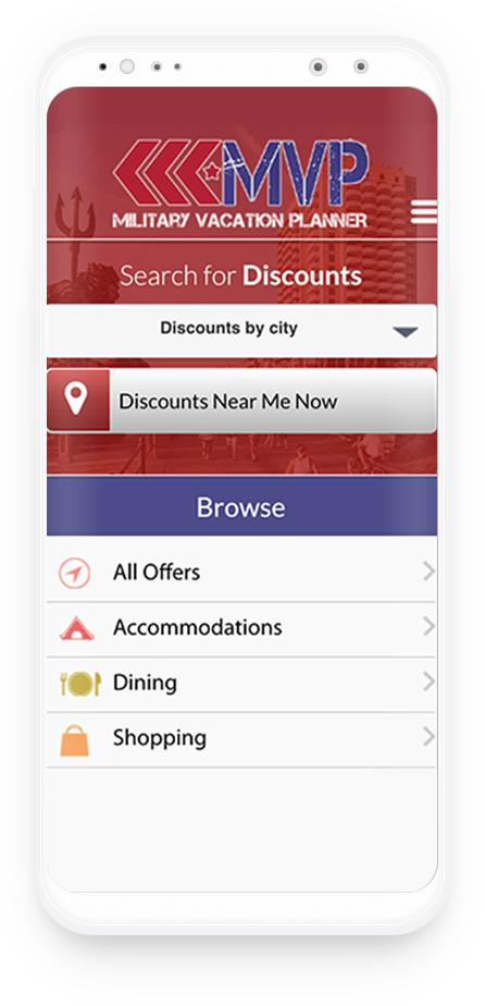 Military Vacation Planner feature